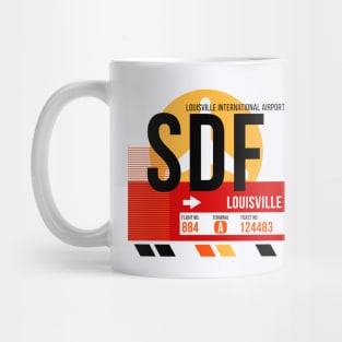 Louisville (SDF) Airport // Sunset Baggage Tag Mug